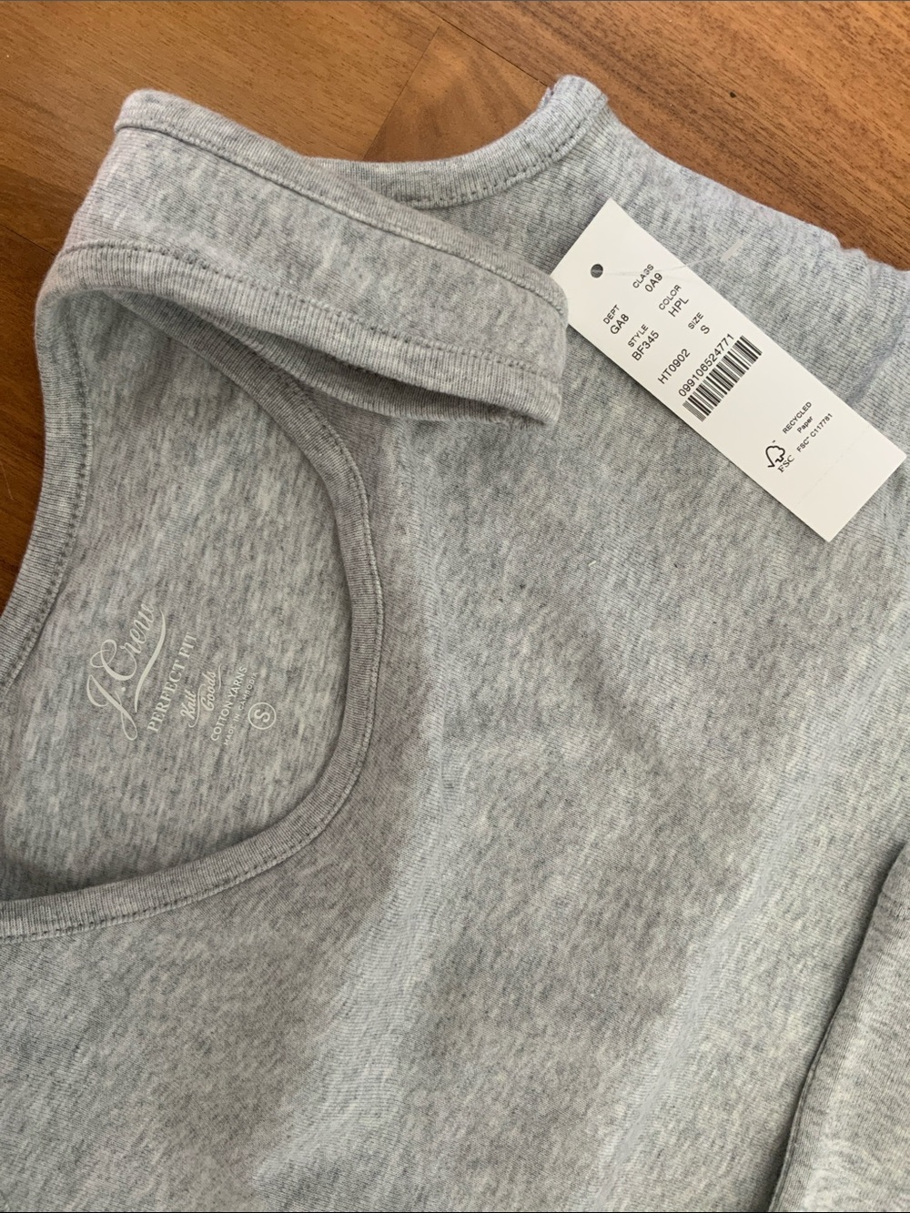 Jcrew perfect fit shelf bra tank SMALL heathered platinum grey JCREW tank top